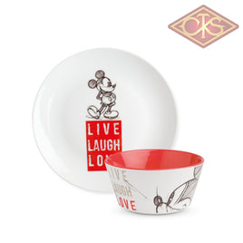 Disney - Minnie Mouse Set Desert Red:  Plate + Bowl In Gift Box