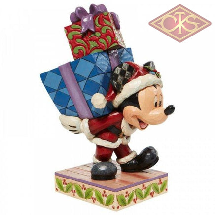 DISNEY TRADITIONS Figure - Mickey Mouse - Mickey Carrying Gifts "Here Comes Old St. Mick" (23cm)