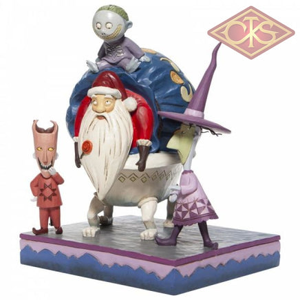 DISNEY TRADITIONS Figure - The Nightmare Before Christmas - Lock, Shock & Barrel w/ Santa "Bagged & Delivered" (23 cm)