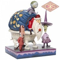 DISNEY TRADITIONS Figure - The Nightmare Before Christmas - Lock, Shock & Barrel w/ Santa "Bagged & Delivered" (23 cm)