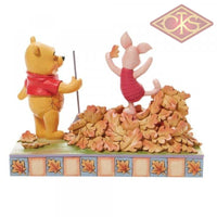 DISNEY TRADITIONS Figure - Winnie The Pooh - Piglet & Pooh Autum Leaves "Jumping into Fall" (14cm)