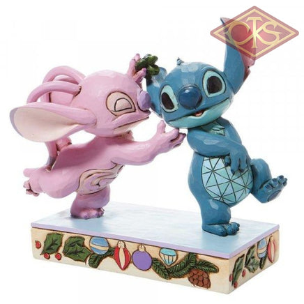 DISNEY TRADITIONS - Lilo & Stitch - Stitch and Angel w/ Mistletoe "Mistletoe Kiss" (15 cm)