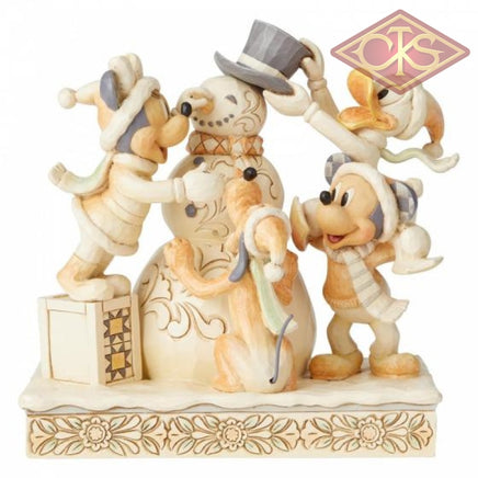 DISNEY TRADITIONS - Mickey Mouse - White Woodland Mickey & Friends "Frosty Friendship" (15cm)