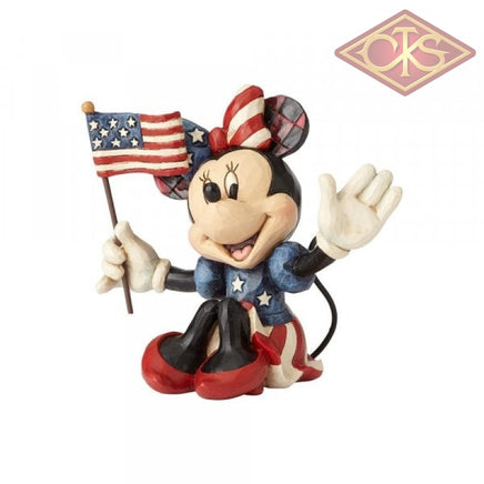 DISNEY TRADITIONS Figure - Mickey Mouse - Minnie Patriotic (9cm)