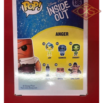 Funko POP! Disney - Inside Out - Anger (Crystal) (136) "Small Damaged Packaging"