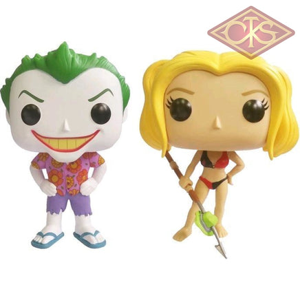 Funko Pop! Heroes - Super The Joker (Beach) & Harley Quinn (2 Pack) Exclusive Figurines