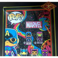 Funko Pop! Marvel - Blacklight Captain America (648) Exclusive Small Damaged Packaging Pop