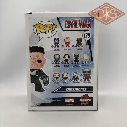 Funko Pop! Marvel - Captain America Civil War Crossbones (Unmasked) (139) Damaged Packaging