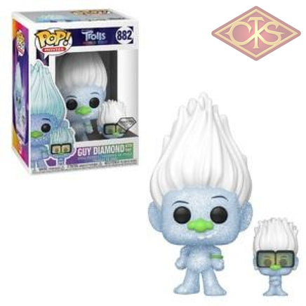 Funko Pop! Movies - Trolls World Tour Guy Dimond W/ Tiny (Diamond Collection) (881) Exclusive