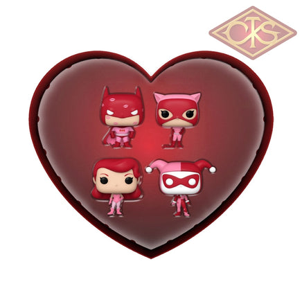 Funko POP! Pocket - DC Comics Valentines - Batman, The Animated Seriers (4 Vinyl Figures)