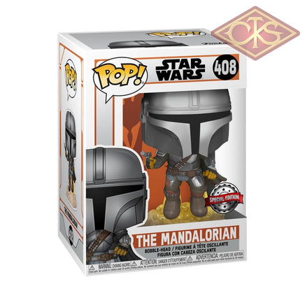 Funko POP! Star Wars - The Mandalorian - The Mandolorian Flying w/ Blaster (408) Exclusive