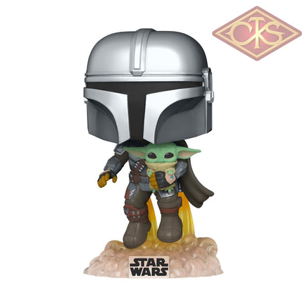 Funko POP! Star Wars - The Mandalorian - The Mandolorian w/ Child (Mando flying w/ Jet) (402)