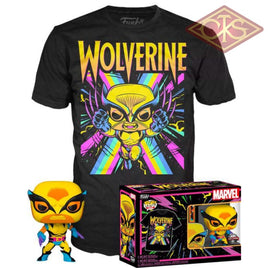 Funko Pop! Tees - Marvel Wolverine -Wolverine (Blacklight) + T-Shirt (802) Exclusive Pop