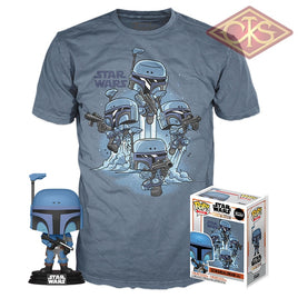 Funko POP! Tees - Star Wars, The Mandalorian - Death Watch Mandalorian (No Stripes) + T-shirt (361) Exclusive
