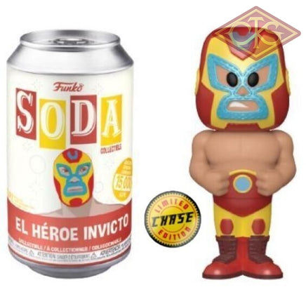 Funko SODA - Marvel, Lucha Libre - El Héroe Invicto (Iron Man) (Metallic) CHASE