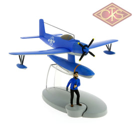 Moulinsart - Tintin / Kuifje Blue Seaplane & Captain Haddock Figurines