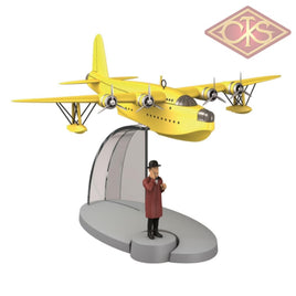 Moulinsart - Tintin / Kuifje Transport Yellow Seaplane & Nestor Figurines
