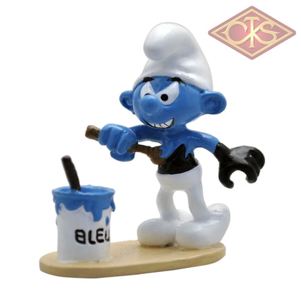 PIXI Figure - The Smurfs - Black Smurf Painting Himself Blue (Limited & Numbered) (3,50cm)