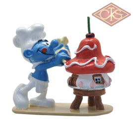PIXI Figure - The Smurfs - Smurf Patissier & His "Home-Made" Cake (Limited & Numbered) (3,50cm)