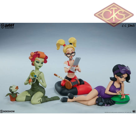 Sideshow - DC Comics - Set Sleepover Sirens : Harley Quinn, Poison Ivy & Catwoman (18cm)