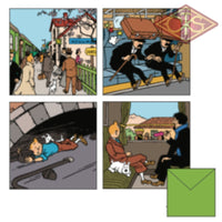 Tintin / Kuifje - Postcards Les Trains Treinen (Set Of 8 Cards)