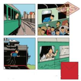 Tintin / Kuifje - Postcards Les Trains Treinen (Set Of 8 Cards)