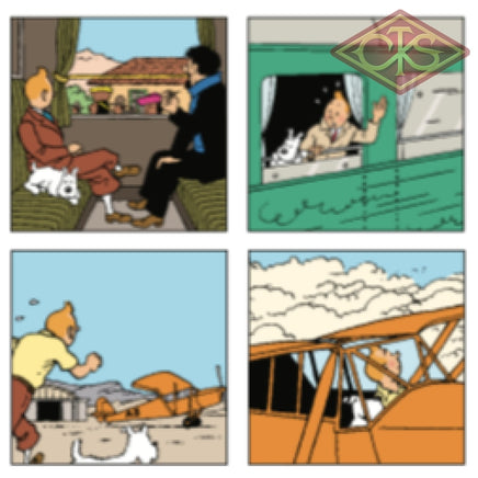 Tintin / Kuifje - Postcards (Mini) Les Trains Et Avions Treinen En Vliegtuigen & Plains (Set Of 8