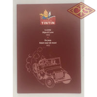 Tintin / Kuifje - Tintin's Cars 1/43 -  Blue Jeep (Jeep CJ 2a) (14cm)